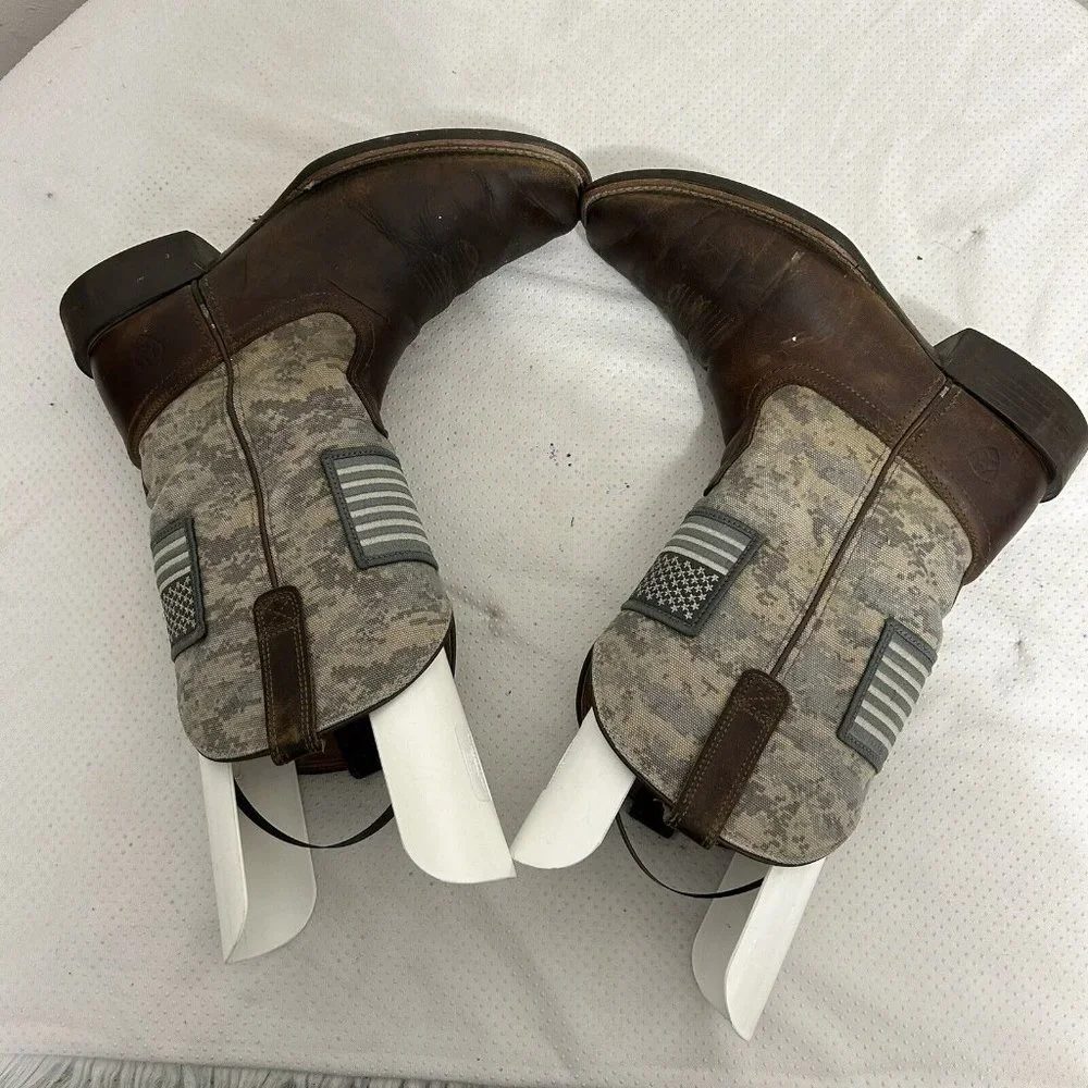 Ariat Sport Patriot Western Boot Distressed Camo Square Toe Brown Mens Sz 9.5 D - Picture 5 of 10